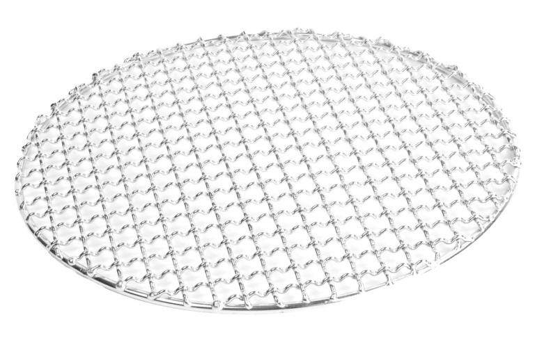 Outdoor camping circular portable woven stainless steel barbecue mesh