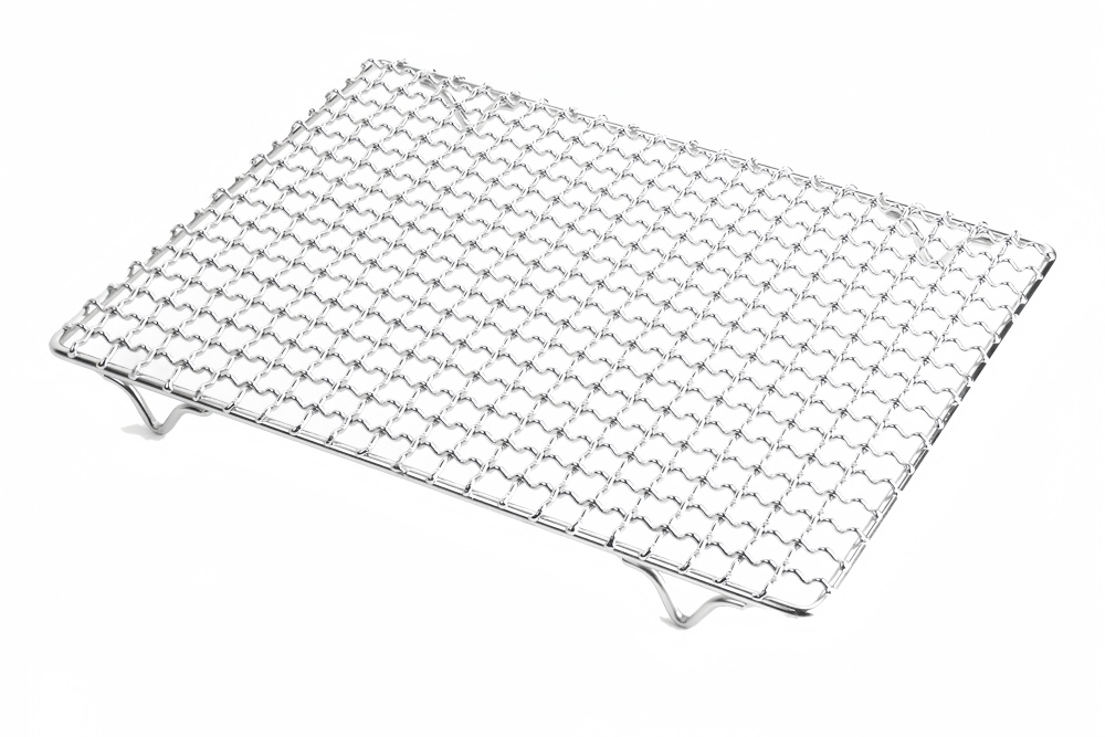 Multi functional stainless steel metal woven baking barbecue cooling rack