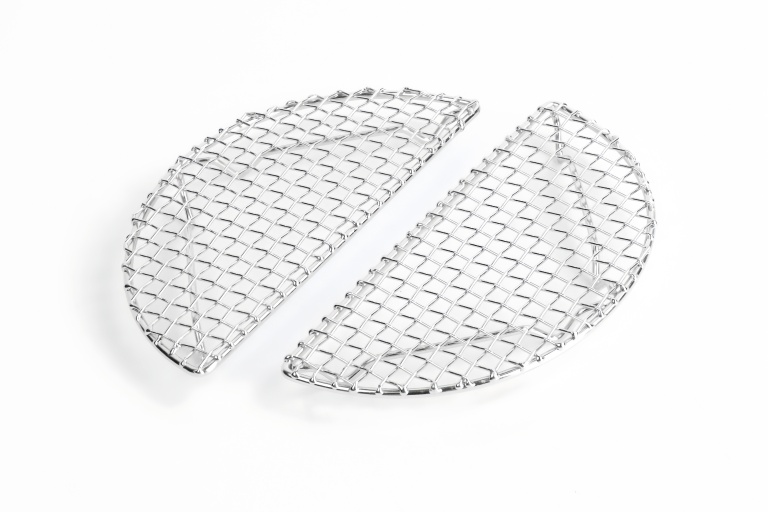 Half circular stainless steel multifunctional oil draining barbecue cooling rack