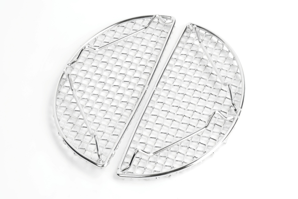 Half circular stainless steel multifunctional oil draining barbecue cooling rack