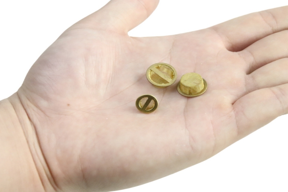 Customizable high-density mini dome brass braided filter cap