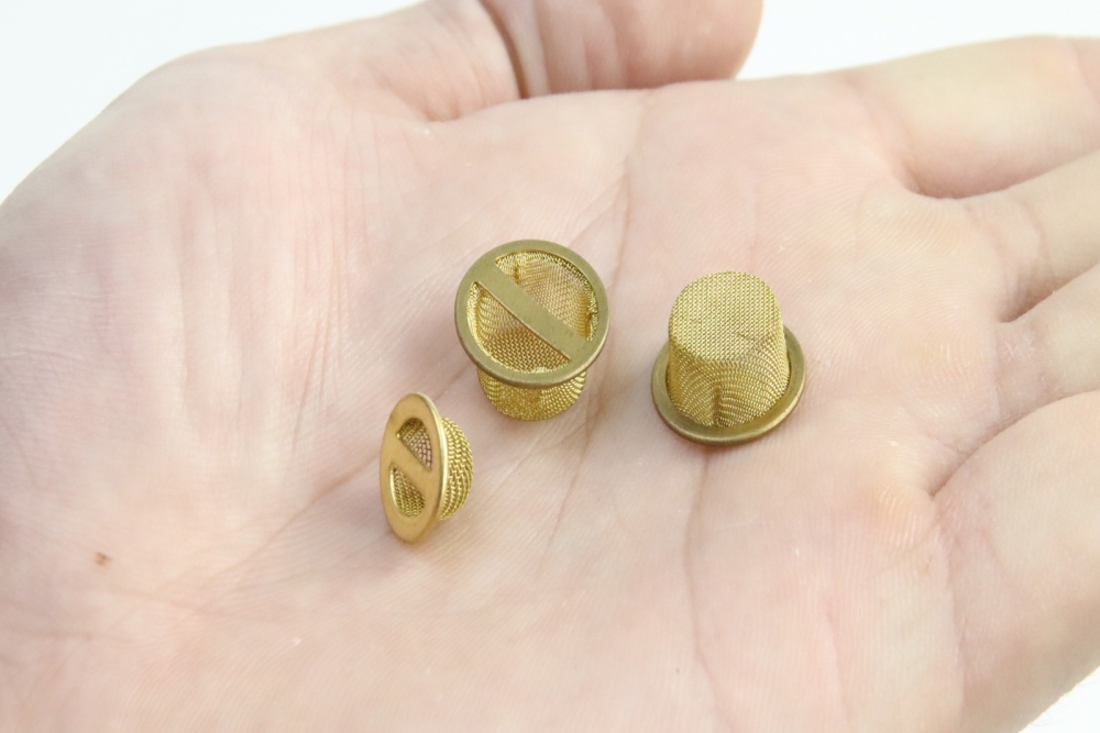 Customizable high-density mini dome brass braided filter cap